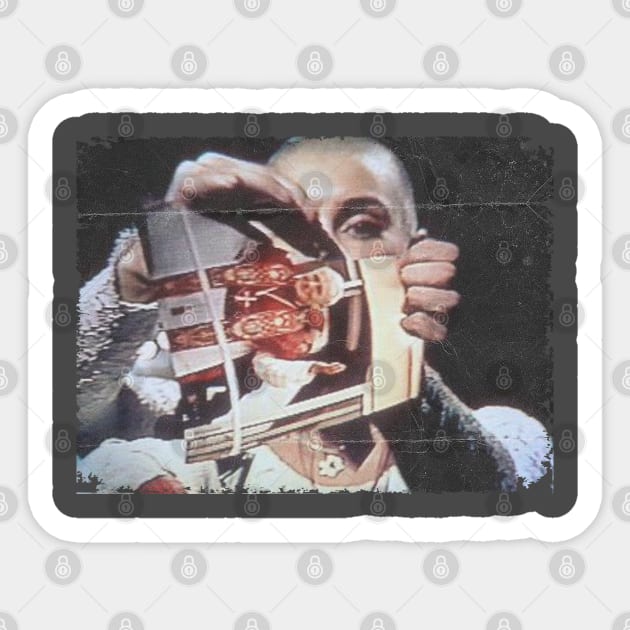 Sinead O'Connor ripping Pope Sticker by Phenom Palace